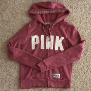 PINK logo zip up jacket
